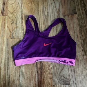 Nike Pro Dri-FIT Purple and Pink Sports Bra